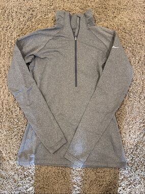 Nike Heather Gray Half-Zip Training Top